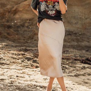 ZADA MIDI SKIRT IN TAN